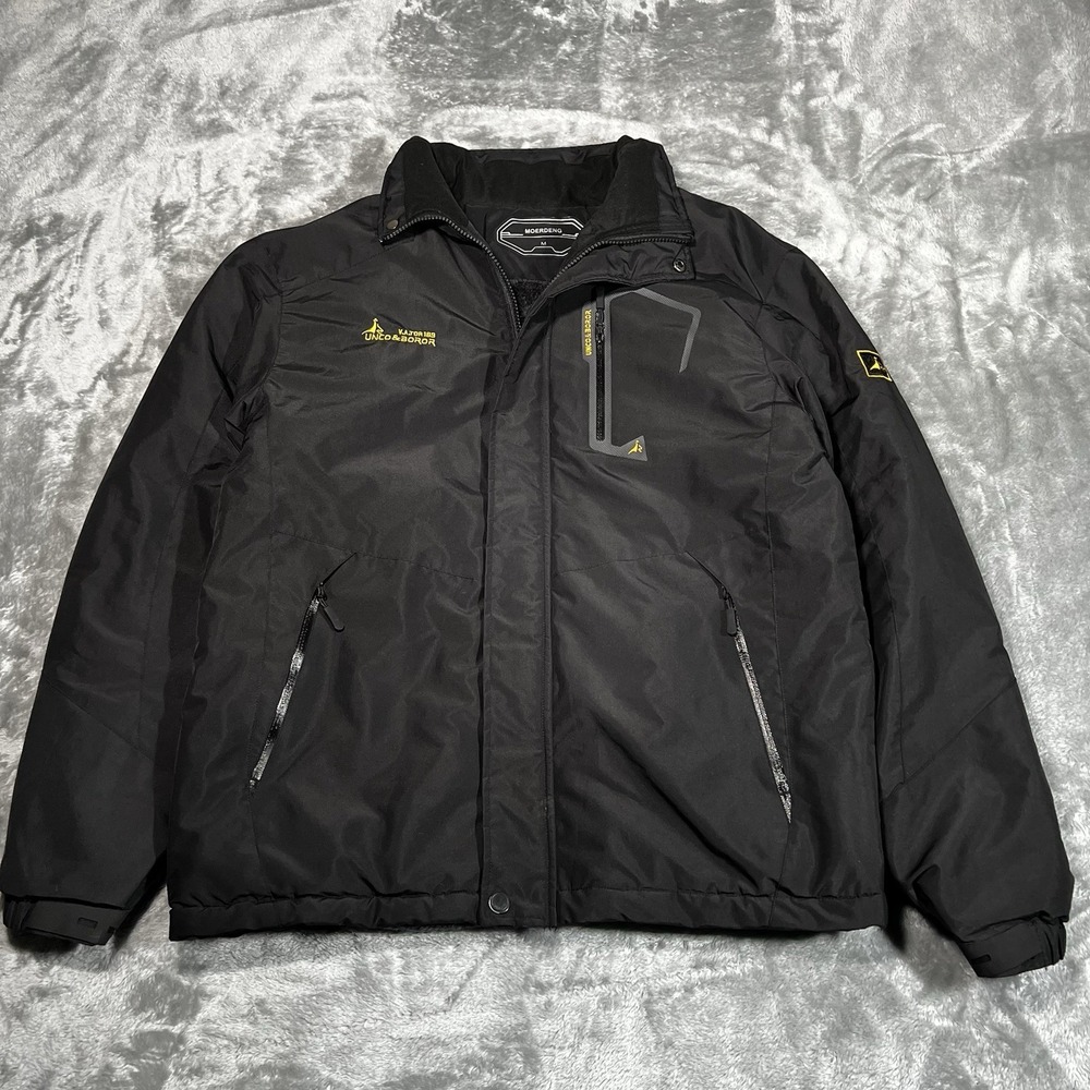Moerdeng Jacket Men Size Medium Snow Coat Warm Ski Waterproof Outerwear‎ Black